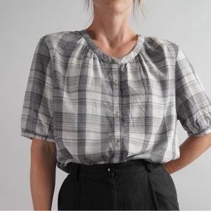 Universal Thread plaid front tie shirt